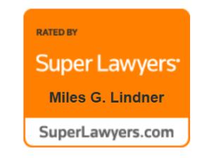 Super Lawyers badge recognizing Miles G. Lindner