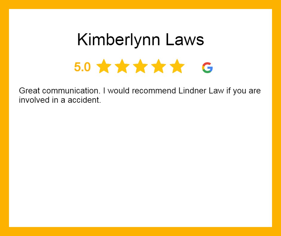 Google 5 star review for Lindner Law, LLC by client